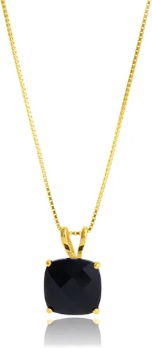 Vista 30 de MAX + STONE Cushion Cut Gemstone Necklace 8mm Solitaire Birthstone Necklace for Women Gemstone Pendant Necklaces with 18 inch Box Chain Amatista