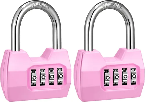 Vista 31 de 1 Paquete disecu Candado de Combinación de 4 Dígitos, Impermeable para Exteriores, para Casillero de Gimnasio Escolar, Cerca, Portón, Cobertizo