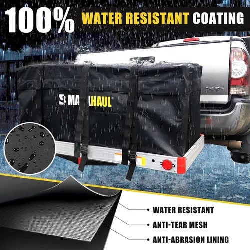 Vista 4 de MaxxHaul 70209 Bolsa de transporte de carga de carcasa suave para portaequipajes de montaje en enganche, resistente y resistente al agua, 47