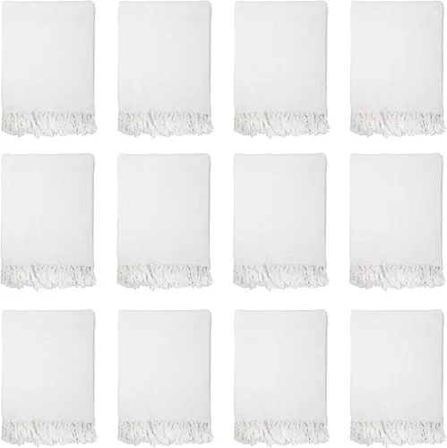 Vista 10 de Arkwright - Mantas comunes a granel, paquete de 12 unidades, reversibles, 100% algodón, para todas las estaciones, ligeras, para invitados de boda