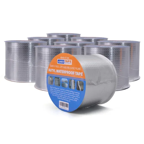 Vista 11 de ADHES - Cinta de butilo impermeable, cinta de papel de aluminio de 2 pulgadas x 16 pies, cinta selladora de butilo para reparación de caravanas