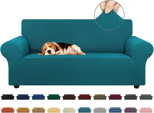Vista 70 de KEKUOU - Funda elástica para sofá de 3 plazas (de 79 a 94 pulgadas), protector de muebles de 3 asientos con parte inferior elástica para niños