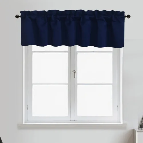 Vista 43 de Aquazolax Half Window Curtains 24 Inch Length, 28" Wide Rod Pocket Small Window Treatment for Kitchen, Bathroom, Camper, Beige, 2 Panels Set