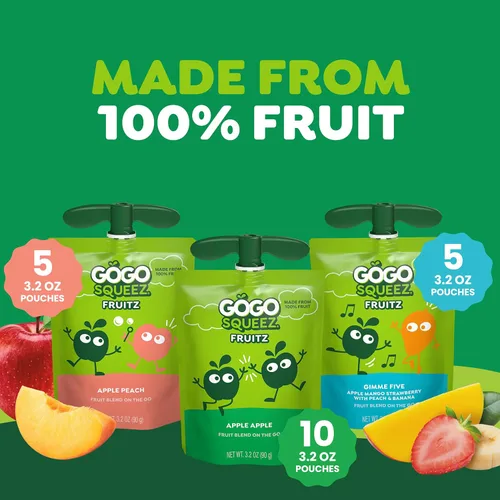 Vista 6 de GoGo SqueeZ - Puré de manzana para niños