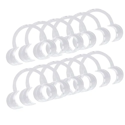 Vista 6 de 10 piezas (talla M), retractor de mejillas en forma de C, abridor bucal desechable para blanqueamiento dental de dientes, protector bucal o juego
