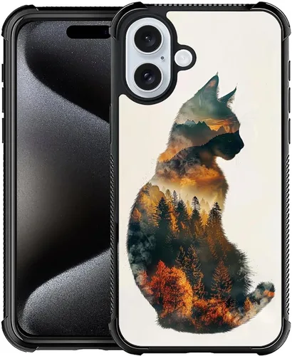 Vista 27 de Funda compatible con iPhone 8 Plus, diseño de oso de bosque otoñal, a prueba de golpes, antiarañazos, carcasa trasera de policarbonato duro para Oso
