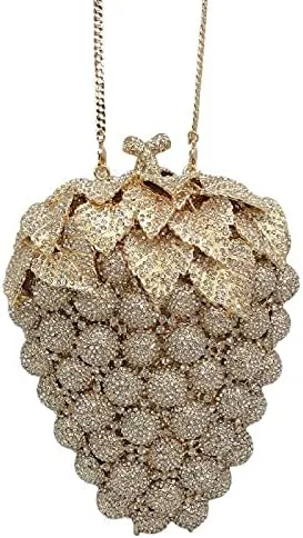 Vista 4 de AiUWay - Bolsos de noche con diamantes de imitación para mujer