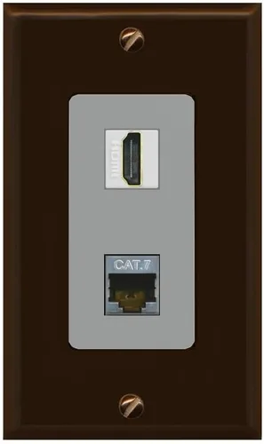 Vista 8 de RiteAV Placa de pared HDMI y Cat7 - 1 cuadrilla [negro/marfil]