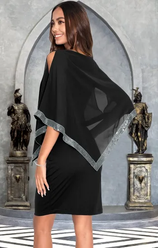 Vista 5 de KOH KOH Vestido corto de dama de honor para mujer elegante modesto vestido midi