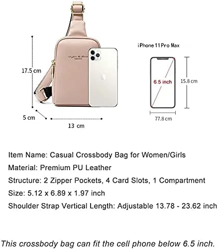 Vista 4 de Aomiduo Mochila pequeña de cuero cruzada para estudiantes mujeres y niñas