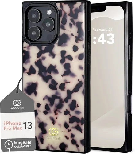 Vista 14 de Cocomii - Funda rectangular compatible con iPhone 13 Pro - Compatible con MagSafe, patrón de carey, estampado animal, brillante, magnética