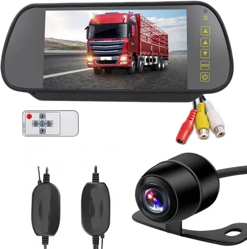 Vista 11 de Car Reverse Camera 7" Rear View Monitor Mirror Wireless Reverse Backup Camera Kit Replacement for Car Truck Van Car Rear Camera(Wireless Kit)(Camera