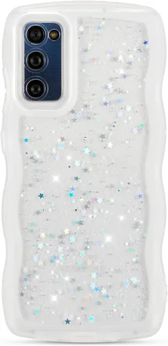 Vista 54 de ZTOFERA Funda protectora para Samsung Galaxy A14 4G/5G de 6.6", ondulada, con brillantina de estrella, poliuretano termoplástico transparente, suave