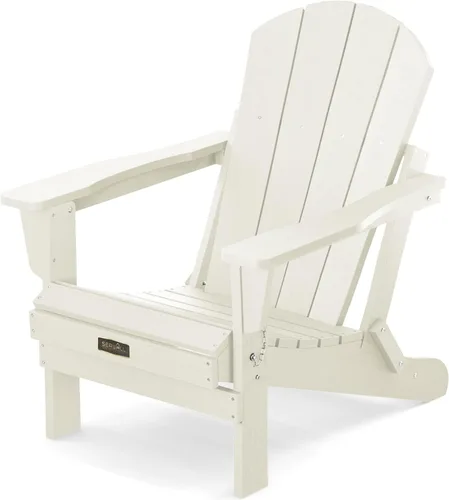 Vista 111 de SERWALL - Silla plegable Adirondack para patio, jardín, exterior, resistente a la intemperie, sillas para hoguera, color naranja