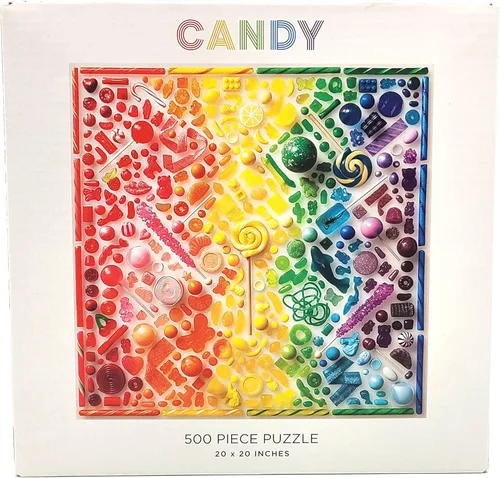 Vista 5 de Surtido de rompecabezas arcoíris degradado Un paquete de 4 rompecabezas premium de 500 piezas