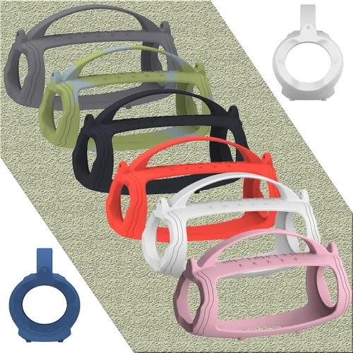Vista 5 de JCHPINE Funda de silicona para altavoz Bluetooth portátil JBL Charge 5, soporte protector para accesorios de altavoces JBL Charge 5