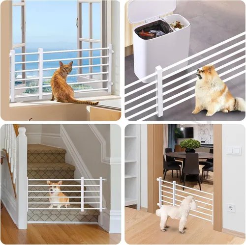 Vista 8 de Maerd Puertas cortas para perros para puertas, puerta de perro para pisar, puerta retráctil para cachorros para escaleras interiores con puerta