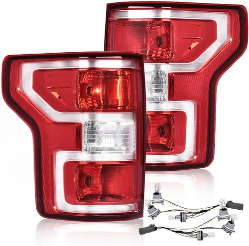 Vista 24 de GRAND ORANGE Conjunto de luces traseras compatibles con Ford F150 2015 2016 2017 Luces traseras laterales izquierda y derecha luces traseras luces