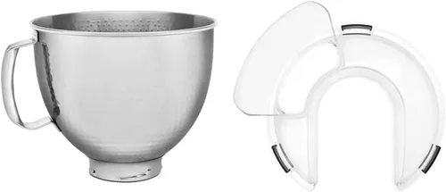 Vista 2 de KitchenAid Tazón para pan con tapa para hornear y accesorio para batidora de helado, 2 cuartos de galón, color blanco