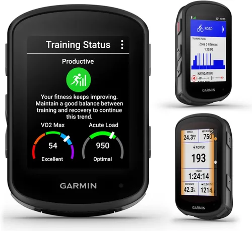 Vista 3 de Wearable4U - Garmin Edge 540 GPS Ciclismo, Controles de Botones, Navegación Avanzada con Paquete E-Bank