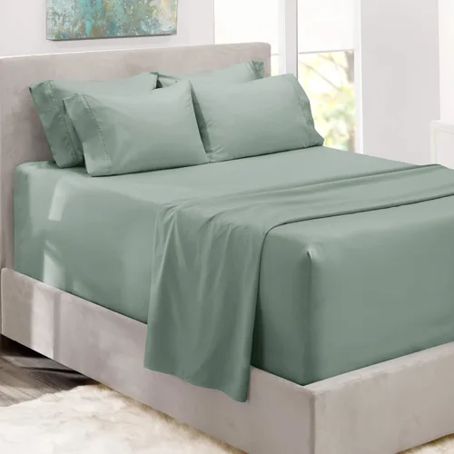 Vista 48 de Hearth & Harbor Sábanas de bolsillo extra profundas, se adapta a colchones de 18 a 24 pulgadas de profundidad, juego de sábanas de bolsillo extra