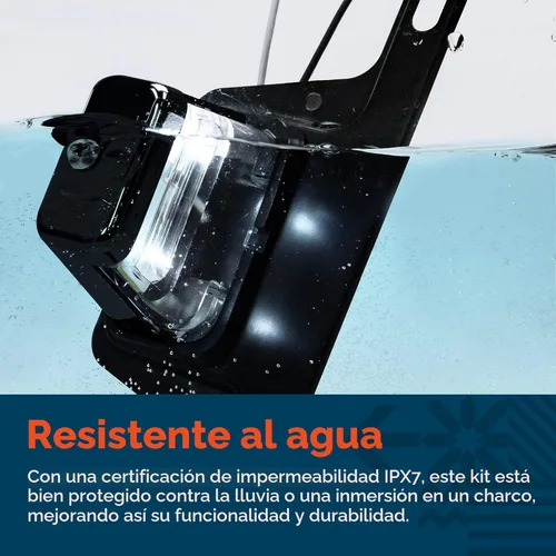 Vista 4 de True Mods - Luz LED negra para placa de matrícula para remolque de barco [montaje de soporte de acero] [DOT FMVSS 108] [SAE L] 12 V CC impermeable