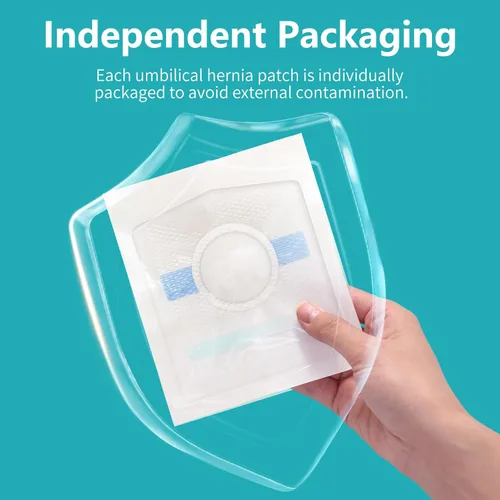 Vista 5 de Parches para el ombligo del bebé (5 piezas), moldeador de ombligo con almohadillas de algodón impermeables, imprescindibles para bebés, envoltura