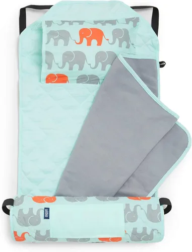 Vista 2 de Wildkin El moderno tapete para siesta viene con almohada extraíble de respaldo (elefantes)
