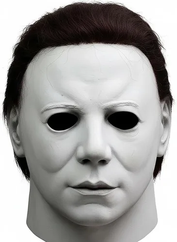 Máscara de Halloween de Michael Myers, máscara detallada de estilo de película de terror, accesorio de disfraz aterrador para cosplay y fiesta de