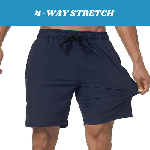 Vista 2 de Flytop Traje de baño para hombre de secado rápido con bolsillos con cremallera