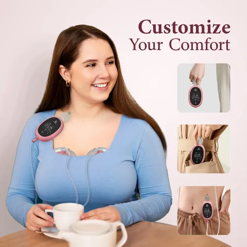 Vista 6 de Extractor de leche manos libres D6, extractor de leche ultraligero con brida suave de doble sellado, 0.98 pulgadas, bomba eléctrica portátil