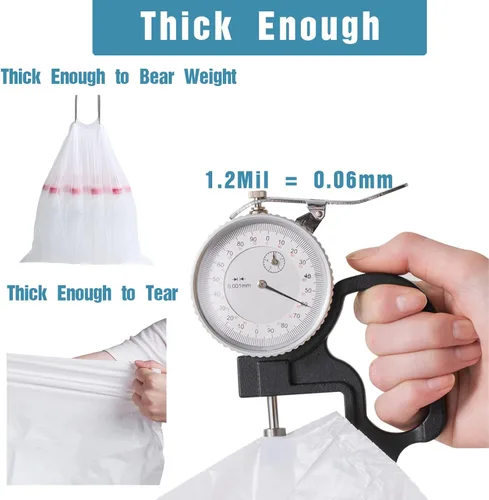 Vista 2 de Code H - Bolsas de basura resistentes con cordón de 8 a 9 galones, compatibles con bolsas de basura Code H de 8-9 galones (30-35 litros)