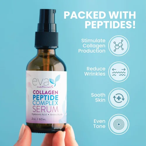 Vista 2 de Peptide Complex Serum, Hidratante de Ácido Hialurónico, Limpiador de Coco y Miel