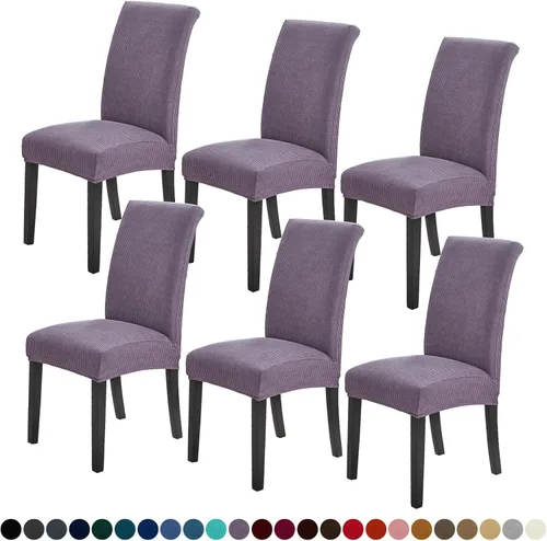 Vista 77 de Joccun - Juego de 4 fundas para sillas de comedor, fundas elásticas para sillas de comedor, fundas de asiento para sillas de comedor, funda