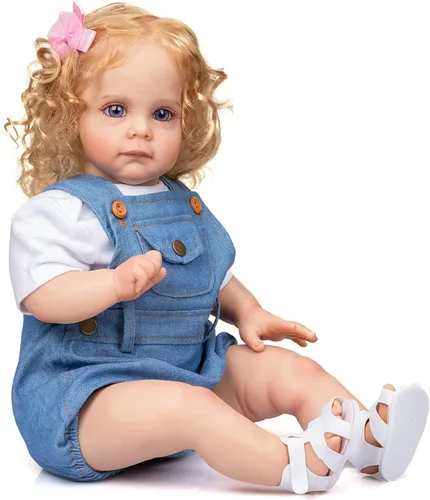 Vista 2 de Ropa de muñeca Reborn de 24 pulgadas, trajes de mezclilla para muñecas recién nacidas de 22 a 24 pulgadas, ropa a juego