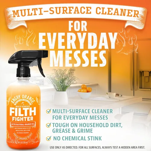 Vista 2 de ANGRY ORANGE Limpiador Multiusos Cítrico en Spray para Cocina y Baño - 24 oz - 1 Paquete