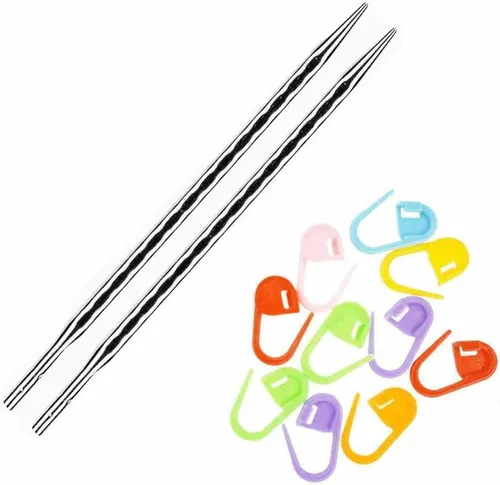 addi Click Rocket 2 Squared Short 3.5 pulgadas (3.5 in) US 04 (0.138 in) Puntas circulares intercambiables para agujas de tejer, acabado