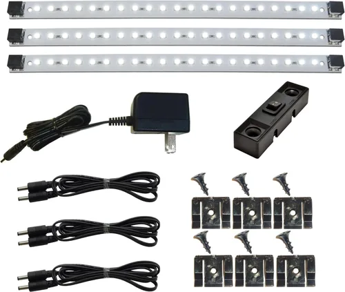 Vista 9 de Inspired LED Luz para debajo de la encimera Pro Series Triple Deluxe+ 12 paneles - Kit de fuente de alimentación 3 - Blanco puro