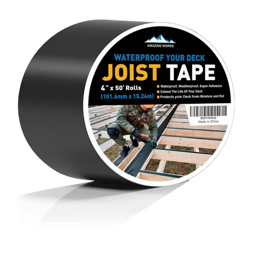 Vista 7 de Amazing Works Cinta de viguetas para terrazas – Cinta de vigueta resistente, 2 x 50 pies impermeable y resistente a la intemperie que protege