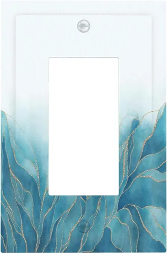 Vista 137 de Placa decorativa para interruptor de luz, playa, rosa, escena nocturna, 2 bandas, 1 palanca, 1 placa de pared dúplex, decoración de placa