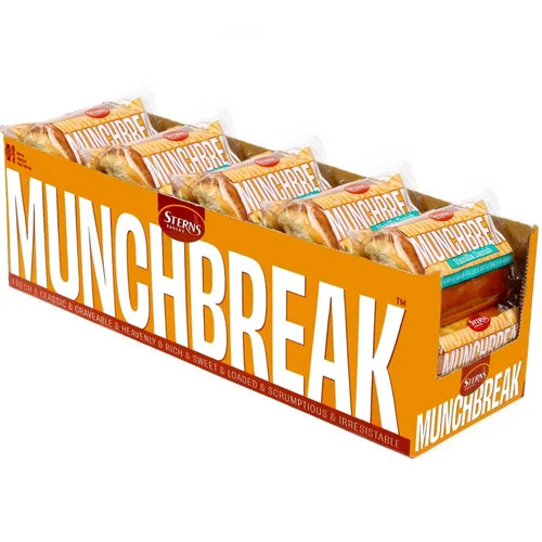 Vista 6 de Stern’s Bakery Cinnamon Swirl 18 Bollitos envueltos individualmente 85 g de pastas danesas para el desayuno Aperitivos para máquinas