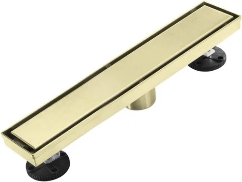 Vista 9 de AVSIILE Desagüe Lineal para Piso de Ducha, Oro Cepillado 12 Pulgadas Acero Inoxidable 304 Kit de Desagües de Baño, Desagüe de Zanja Rectangular