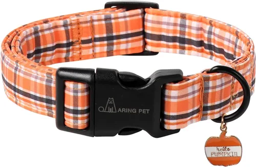 Vista 33 de Aring Pet Collar de algodón, ligero y ajustable, con hebilla de liberación rápida para perros pequeños, medianos y grandes, para cachorros, XS