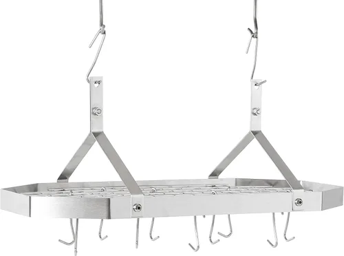 Vista 8 de Cuisinart Chef's Classic - Estante para ollas de pared estilo barra de 33 pulgadas, bronce aceitado