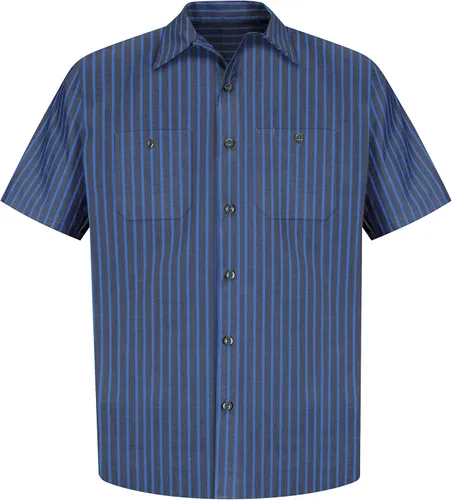 Vista 3 de Red Kap Camisa de trabajo industrial para hombre, ajuste regular, manga corta