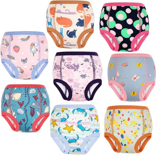 MooMoo Baby Training Underwear for Boys and Girls Absorbent Toddler Training Pants for Girs 2T-7T