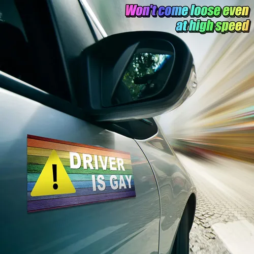 Vista 6 de Frienda 10 piezas de calcomanías para parachoques divertidas con pegatinas LGBT arcoíris, pegatinas para parachoques de broma para autos, accesorios