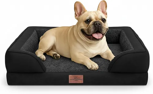 Vista 71 de Comfort Expression - Cama ortopédica para perros medianos de 30x20 pulgadas, cama impermeable de espuma de huevera para mascotas medianas