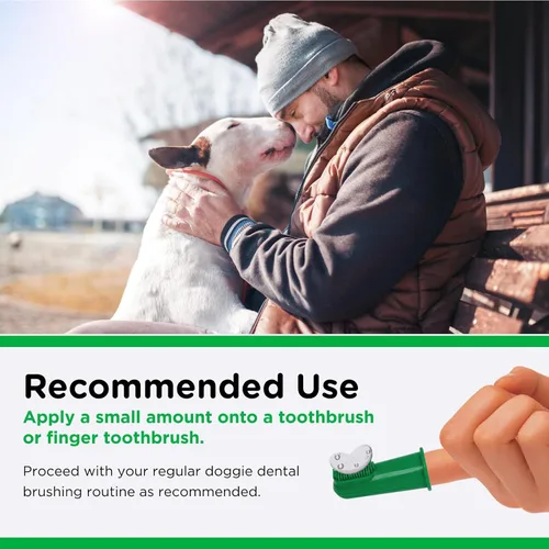 Vista 5 de Nutri-Vet Kit de higiene dental para perros con cepillo de dientes, cepillo de dientes de dedos y pasta de dientes enzimática, 2.5 onzas, 5 x 10 x