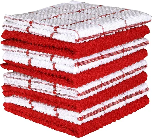 Vista 14 de AMOUR INFINI Juego de 8 paños de cocina para lavar platos, altamente absorbentes, súper suaves, trapos reutilizables de secado rápido para limpiar
